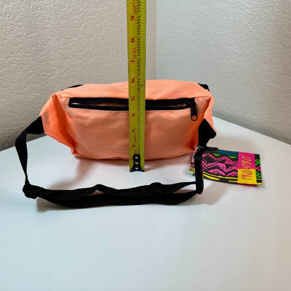 NWT VTG Pro Spirit 90s Fanny Pack Neon Orange Double Pocket Belt Bag Hip Pack - Picture 13 of 14